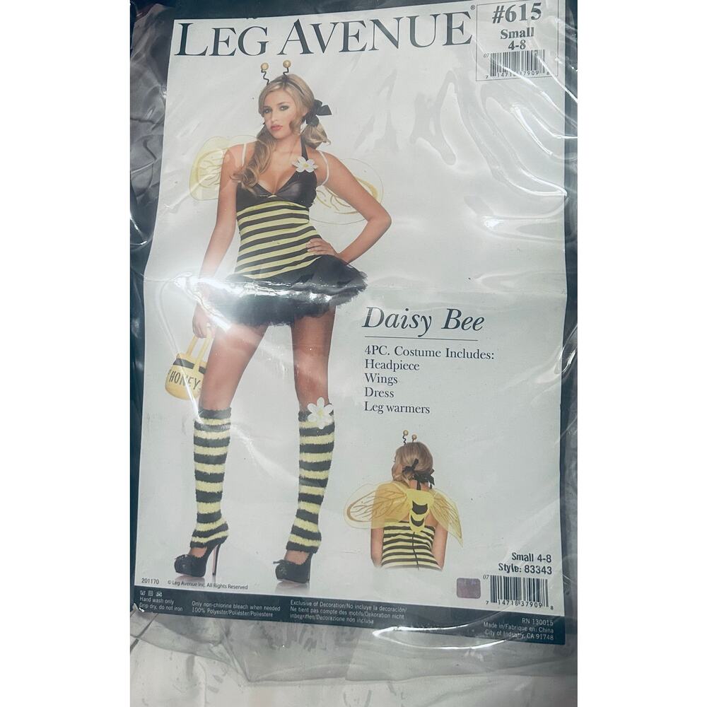 Leg Avenue Daisy Bee Costume - Black and Yellow